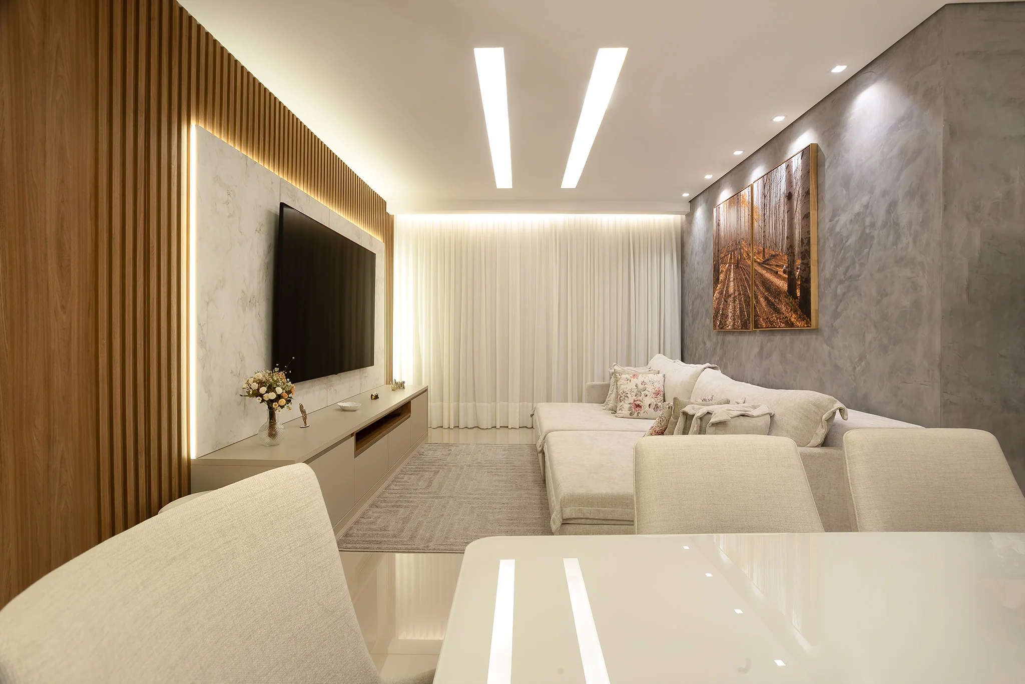 Ambiente residencial projetado e executado pela Paiffer